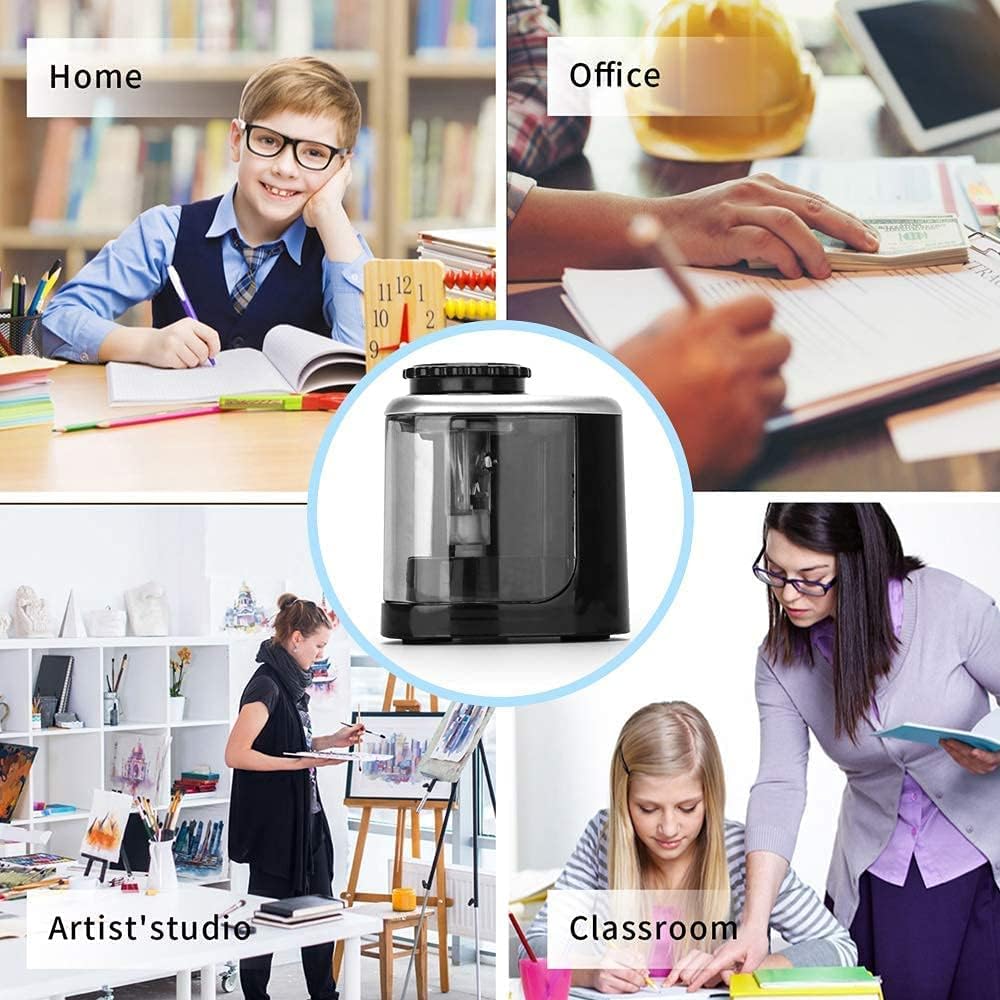 Pencil Sharpener Electric Pencil Sharpener for Kids, Blade to Fast Sharpen