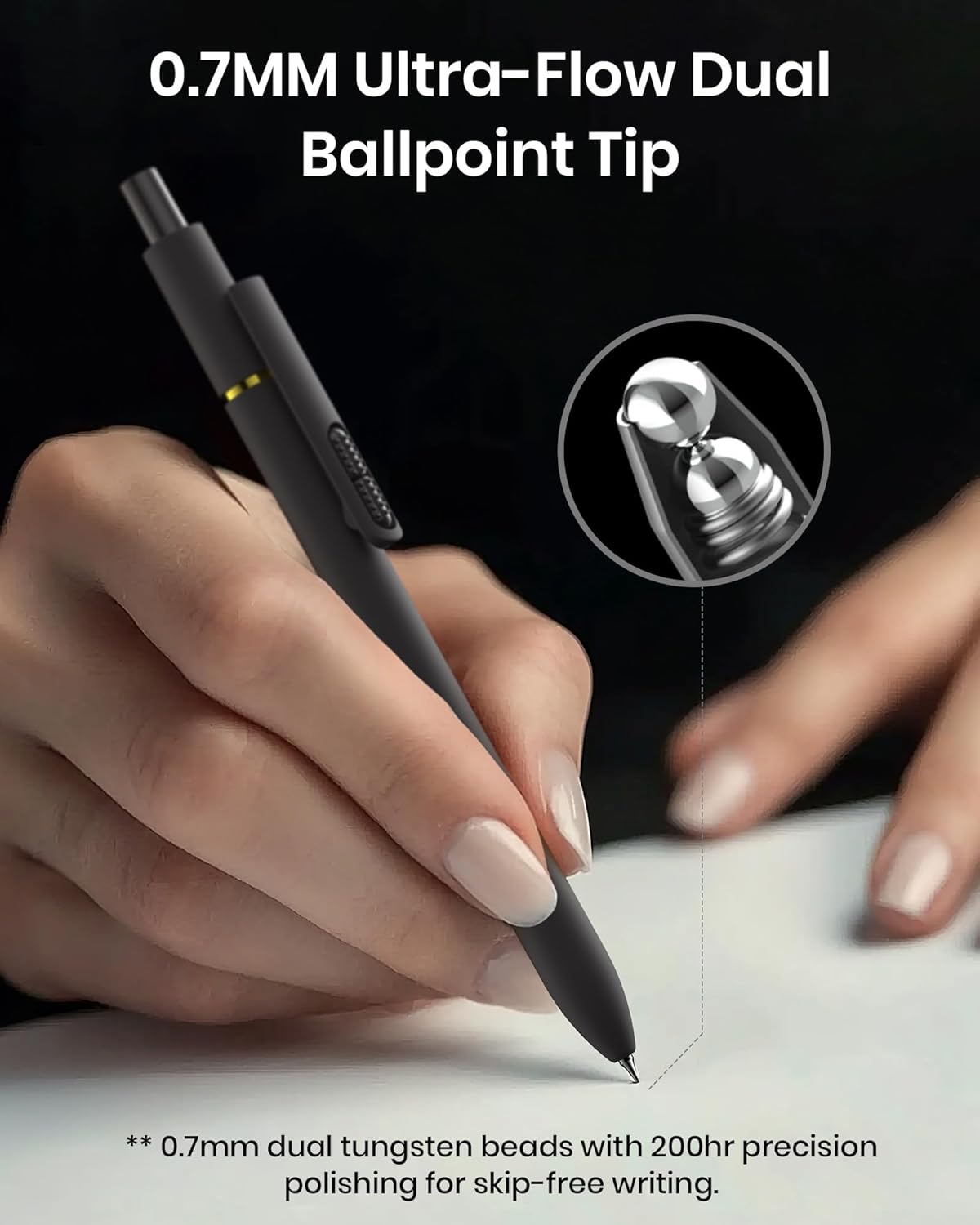 Pcs Gel Pens - 0.7mm Medium Point Smooth Writing Black Ink
