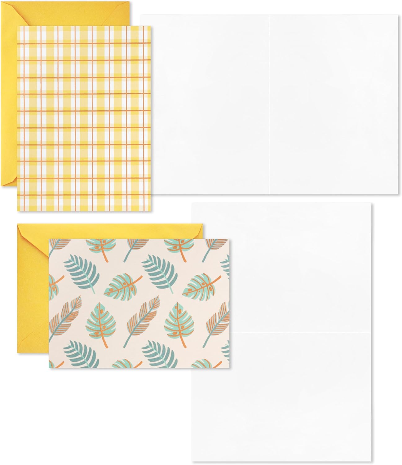 Hallmark Blank Cards Assortment, 24 Cards with Envelopes (Citrus, Greenery, Gingham, Strawberries) for Mother's Day, Any Occasion