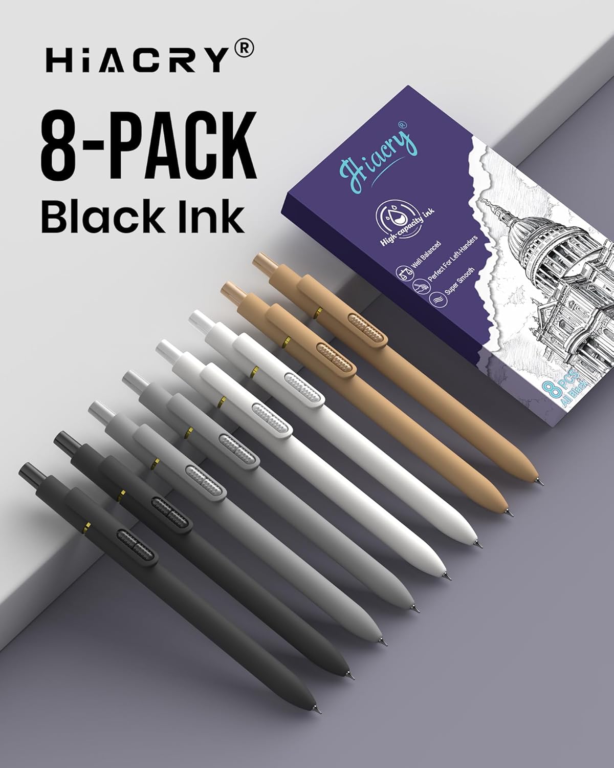 Pcs Gel Pens - 0.7mm Medium Point Smooth Writing Black Ink